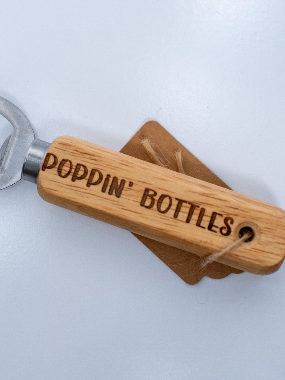 Engraved Wooden Bottle Opener: Funny Groomsmen Gift, Rustic Bar Tool